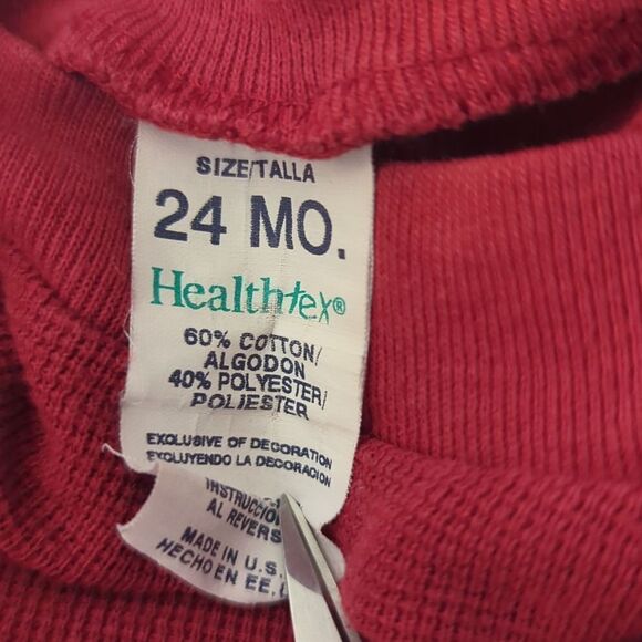 Healthtex vintage red embroidered dog top size 24 months - Picture 2 of 5
